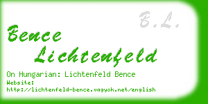 bence lichtenfeld business card